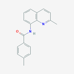 molecular formula C18H16N2O B243705 4-methyl-N-(2-methylquinolin-8-yl)benzamide 