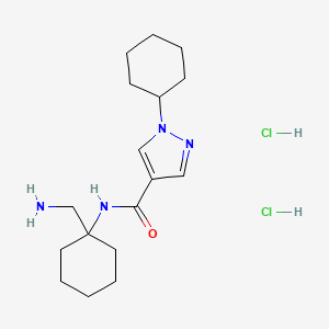 N-[1-(Aminomethyl)cyclohexyl]-1-cyclohexylpyrazole-4-carboxamide;dihydrochloride