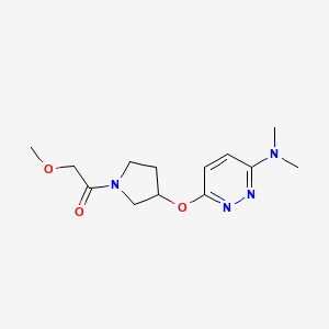 molecular formula C13H20N4O3 B2437053 1-(3-((6-(Dimethylamino)pyridazin-3-yl)oxy)pyrrolidin-1-yl)-2-methoxyethanone CAS No. 2034224-75-2