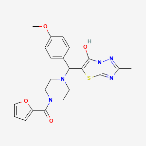 5-{[4-(furan-2-carbonyl)piperazin-1-yl](4-methoxyphenyl)methyl}-2-methyl-[1,2,4]triazolo[3,2-b][1,3]thiazol-6-ol