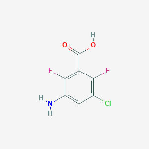 molecular formula C7H4ClF2NO2 B2437065 3-Amino-5-chloro-2,6-difluorobenzoic acid CAS No. 1784060-84-9