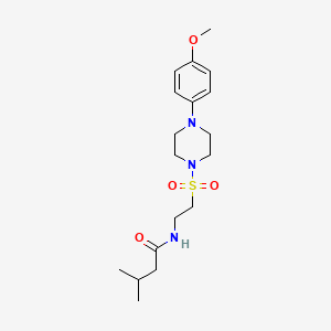 molecular formula C18H29N3O4S B2437068 N-(2-((4-(4-Methoxyphenyl)piperazin-1-yl)sulfonyl)ethyl)-3-methylbutanamid CAS No. 897619-07-7