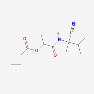 1-[(1-Cyano-1,2-dimethylpropyl)carbamoyl]ethyl cyclobutanecarboxylate