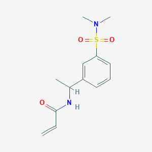 molecular formula C13H18N2O3S B2437078 N-[1-[3-(Dimethylsulfamoyl)phenyl]ethyl]prop-2-enamide CAS No. 2411243-58-6