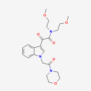 molecular formula C22H29N3O6 B2437087 N,N-bis(2-methoxyethyl)-2-(1-(2-morpholino-2-oxoethyl)-1H-indol-3-yl)-2-oxoacetamide CAS No. 872855-03-3