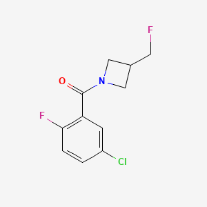 molecular formula C11H10ClF2NO B2437088 (5-氯-2-氟苯基)(3-(氟甲基)氮杂环丁-1-基)甲酮 CAS No. 2034206-60-3