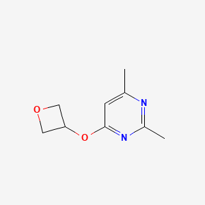 molecular formula C9H12N2O2 B2437096 2,4-二甲基-6-(氧杂环-3-氧基)嘧啶 CAS No. 2198368-94-2