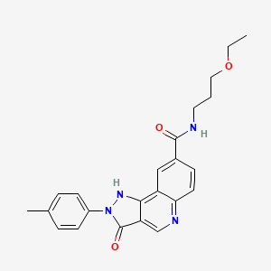 molecular formula C23H24N4O3 B2437100 N-(3-乙酰基苯基)-6-甲基-3-氧代-3,4-二氢-2H-1,4-苯并恶嗪-2-甲酰胺 CAS No. 1251695-20-1