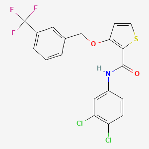 N-(3,4-dichlorophenyl)-3-{[3-(trifluoromethyl)benzyl]oxy}-2-thiophenecarboxamide