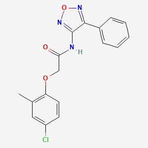 molecular formula C17H14ClN3O3 B2437106 2-(4-chloro-2-methylphenoxy)-N-(4-phenyl-1,2,5-oxadiazol-3-yl)acetamide CAS No. 880791-68-4