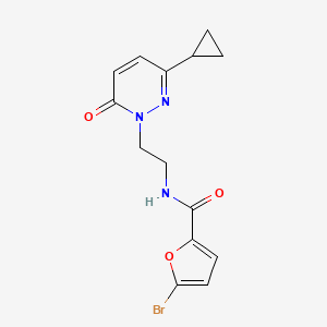 molecular formula C14H14BrN3O3 B2437109 5-bromo-N-(2-(3-cyclopropyl-6-oxopyridazin-1(6H)-yl)ethyl)furan-2-carboxamide CAS No. 2097931-34-3
