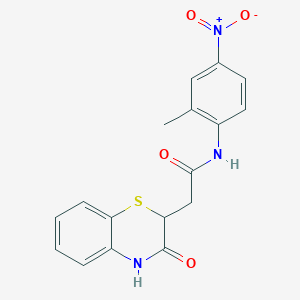 N-(2-methyl-4-nitrophenyl)-2-(3-oxo-3,4-dihydro-2H-1,4-benzothiazin-2-yl)acetamide