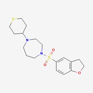 1-(2,3-Dihydro-1-benzofuran-5-sulfonyl)-4-(thian-4-yl)-1,4-diazepane