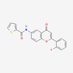 molecular formula C20H12FNO3S B2437132 N-(2-(2-fluorophenyl)-4-oxo-4H-chromen-6-yl)thiophene-2-carboxamide CAS No. 923132-04-1