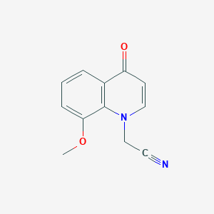 molecular formula C12H10N2O2 B2437133 2-(8-methoxy-4-oxoquinolin-1(4H)-yl)acetonitrile CAS No. 1146911-26-3