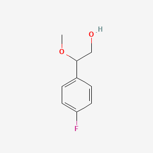 molecular formula C9H11FO2 B2437134 2-(4-Fluorophenyl)-2-methoxyethan-1-ol CAS No. 1785506-03-7