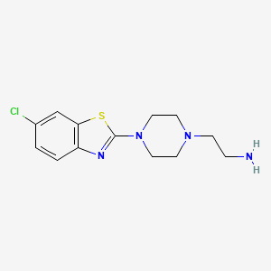 molecular formula C13H17ClN4S B2437136 2-(4-(6-氯苯并[d]噻唑-2-基)哌嗪-1-基)乙胺 CAS No. 1206993-02-3