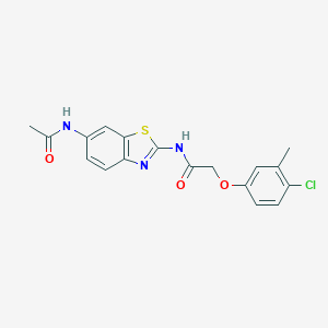 N-[6-(acetylamino)-1,3-benzothiazol-2-yl]-2-(4-chloro-3-methylphenoxy)acetamide