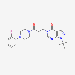 1-(tert-butyl)-5-(3-(4-(2-fluorophenyl)piperazin-1-yl)-3-oxopropyl)-1H-pyrazolo[3,4-d]pyrimidin-4(5H)-one