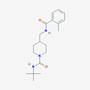 N-(tert-butyl)-4-((2-methylbenzamido)methyl)piperidine-1-carboxamide