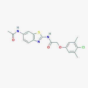 N-[6-(acetylamino)-1,3-benzothiazol-2-yl]-2-(4-chloro-3,5-dimethylphenoxy)acetamide