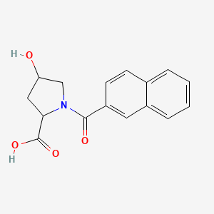 4-Hydroxy-1-(naphthalene-2-carbonyl)pyrrolidine-2-carboxylic acid