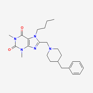 8-[(4-benzylpiperidin-1-yl)methyl]-7-butyl-1,3-dimethyl-2,3,6,7-tetrahydro-1H-purine-2,6-dione