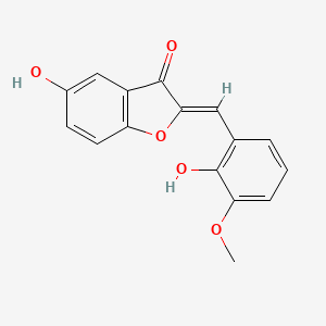 molecular formula C16H12O5 B2437163 5-hydroxy-2-[(Z)-(2-hydroxy-3-methoxyphenyl)methylidene]-1-benzofuran-3-one CAS No. 866156-43-6