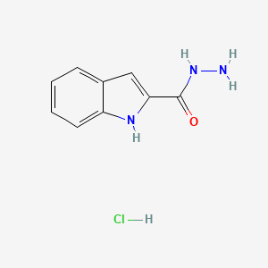 molecular formula C9H10ClN3O B2437165 1H-Indole-2-carbohydrazide hydrochloride CAS No. 2172592-06-0