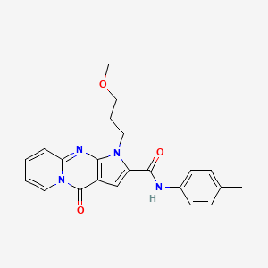 molecular formula C22H22N4O3 B2437167 1-(3-methoxypropyl)-4-oxo-N-(p-tolyl)-1,4-dihydropyrido[1,2-a]pyrrolo[2,3-d]pyrimidine-2-carboxamide CAS No. 900289-32-9