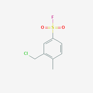 molecular formula C8H8ClFO2S B2437173 3-(Chloromethyl)-4-methylbenzenesulfonyl fluoride CAS No. 2137559-54-5