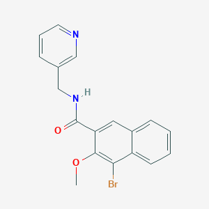 molecular formula C18H15BrN2O2 B243718 4-bromo-3-methoxy-N-(3-pyridinylmethyl)-2-naphthamide 