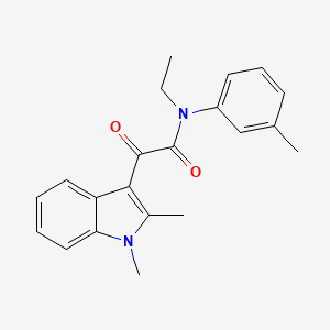 molecular formula C21H22N2O2 B2437182 2-(1,2-dimethyl-1H-indol-3-yl)-N-ethyl-2-oxo-N-(m-tolyl)acetamide CAS No. 862831-29-6