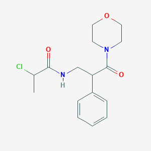 2-Chloro-N-(3-morpholin-4-yl-3-oxo-2-phenylpropyl)propanamide
