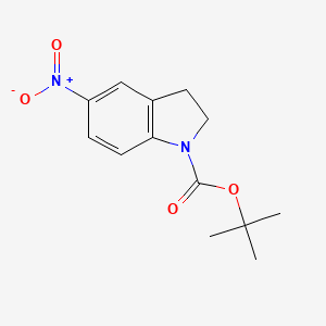 molecular formula C13H16N2O4 B2437190 叔丁基5-硝基吲哚啉-1-羧酸酯 CAS No. 129488-25-1