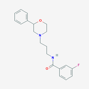 3-fluoro-N-(3-(2-phenylmorpholino)propyl)benzamide