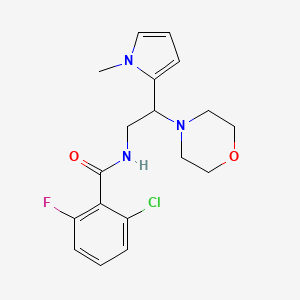 2-chloro-6-fluoro-N-(2-(1-methyl-1H-pyrrol-2-yl)-2-morpholinoethyl)benzamide