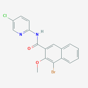 molecular formula C17H12BrClN2O2 B243720 4-bromo-N-(5-chloro-2-pyridinyl)-3-methoxy-2-naphthamide 