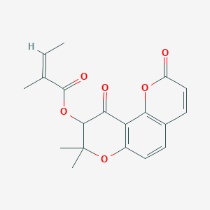 (8,8-dimethyl-2,10-dioxo-9H-pyrano[2,3-f]chromen-9-yl) (Z)-2-methylbut-2-enoate