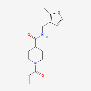 N-[(2-Methylfuran-3-yl)methyl]-1-prop-2-enoylpiperidine-4-carboxamide