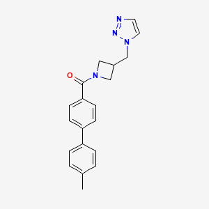 [4-(4-Methylphenyl)phenyl]-[3-(triazol-1-ylmethyl)azetidin-1-yl]methanone