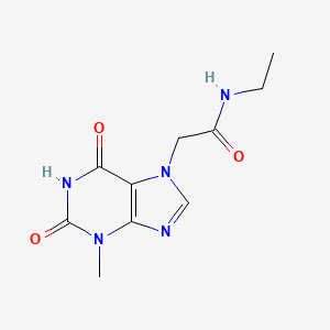 molecular formula C10H13N5O3 B2437214 N-ethyl-2-(3-methyl-2,6-dioxo-2,3-dihydro-1H-purin-7(6H)-yl)acetamide CAS No. 1105197-81-6