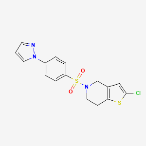5-((4-(1H-pyrazol-1-yl)phenyl)sulfonyl)-2-chloro-4,5,6,7-tetrahydrothieno[3,2-c]pyridine