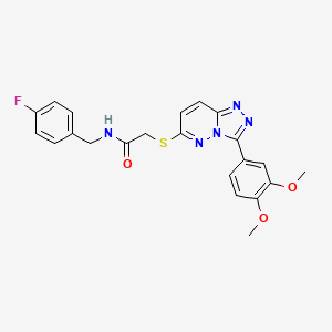 2-((3-(3,4-dimethoxyphenyl)-[1,2,4]triazolo[4,3-b]pyridazin-6-yl)thio)-N-(4-fluorobenzyl)acetamide