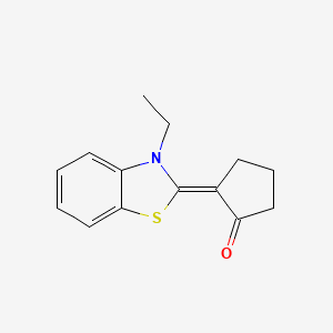 molecular formula C14H15NOS B2437221 (2Z)-2-(3-Ethyl-1,3-benzothiazol-2-ylidene)cyclopentan-1-one CAS No. 144051-17-2