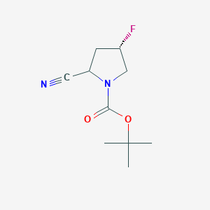 molecular formula C10H15FN2O2 B2437222 tert-Butyl (4S)-2-cyano-4-fluoropyrrolidine-1-carboxylate CAS No. 2227983-10-8