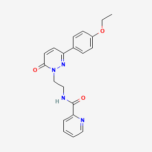 molecular formula C20H20N4O3 B2437225 N-(2-(3-(4-ethoxyphenyl)-6-oxopyridazin-1(6H)-yl)ethyl)picolinamide CAS No. 921806-08-8