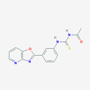 molecular formula C15H12N4O2S B243723 N-acetyl-N'-(3-[1,3]oxazolo[4,5-b]pyridin-2-ylphenyl)thiourea 