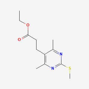 Ethyl 3-[4,6-dimethyl-2-(methylsulfanyl)pyrimidin-5-yl]propanoate