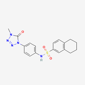 N-(4-(4-methyl-5-oxo-4,5-dihydro-1H-tetrazol-1-yl)phenyl)-5,6,7,8-tetrahydronaphthalene-2-sulfonamide